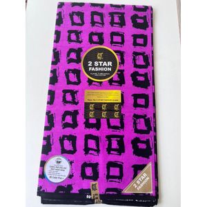 PURPLE AND BLACK COLOURED ANKARA FABRIC