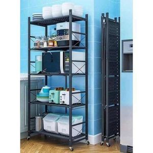 Foldable Multipurpose Kitchen Shelf Storage - 5 Layers Strong Rack