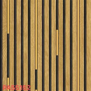 Premium 3D Wooden Wall Panel Wallpaper with lightening 