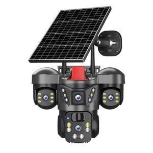 Triple lens Solar Wireless Solar CCTV Security Camera – Outdoor, Motion Detection, Night Vision, Weatherproof, Eco-Friendly, Rechargeable Battery”