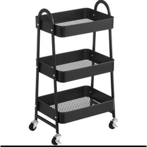 Multi-Purpose Steel Trolley Shelves - 3 Layers Rolling Cart