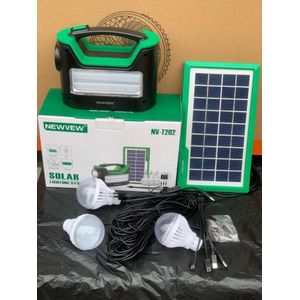 Newview Solar Lighting System with 3 LED Bulbs & Solar Panel – Model NV-T202