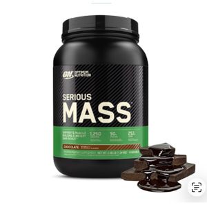 Optimum Nutrition Serious Mass Weight Gainer with Creatine – High Calorie Mass Gainer Protein Powder for Muscle Growth & Mass Gain, 50g Protein & Vitamins 3lbs
