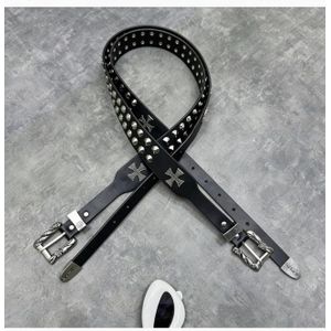 1 PCS GOTHIC RIVET BELT STUDDED METAL RETRO Y2K PUNK MEN LEATHER BELT 