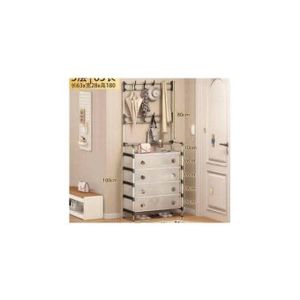 Shoe and hat rack with cover