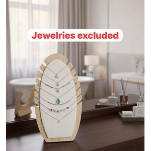 Luxury Bamboo Wood Necklace Jewelry Display Stand