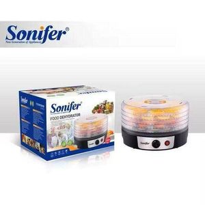 Sonifer  SF-4033 5-Layer Food Dehydrator Machine – 400W Electric Fruit & Meat Dryer With Adjustable Temperature Control(silver panel)