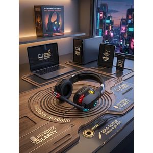 Lumen G2000 Pro: Immersive 3D Sound Gaming Headset with Universal Compatibility