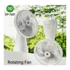 Dp  Rechargeable Rotating / Oscillating Fan With Moon Light - 4000mAh