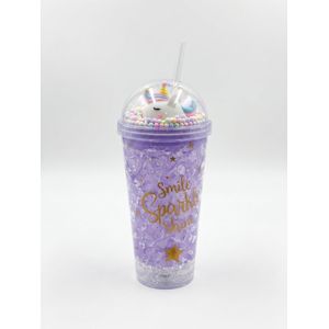 Double-Wall Gel Cup with Straw & LED Light