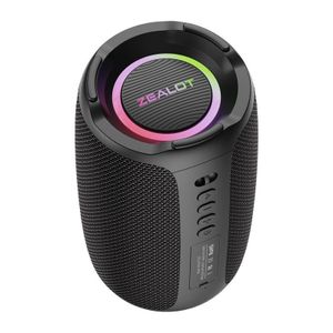 Zealot S61 Bluetooth Karaoke Speaker, IPX7 Waterproof Wireless Speaker with 20W Loud Stereo Sound, Outdoor Portable Speakers with Bluetooth 5.2, 40H Playtime, RGB Light, Dual Pairing for Home, Party
