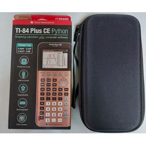 Texas Instruments TI-84 Plus CE Python Graphing Calculator + Free Pouch/Travel Case For Ti-84 Plus CE Calculator
