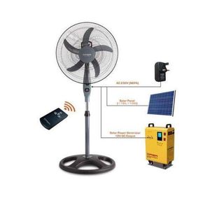 Qasa 18 Inches AC/DC Standing Fan+Remote(Non-Rechargeable) QSF-18R