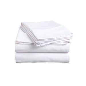A Set Of (6x6)Plain Bedsheets With 3 Pillow Cases  - White