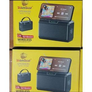 BoomBest LN-5216Mini Wireless Bluetooth Speaker - Bass, FM Radio, TF/USB/AUX Support - Black