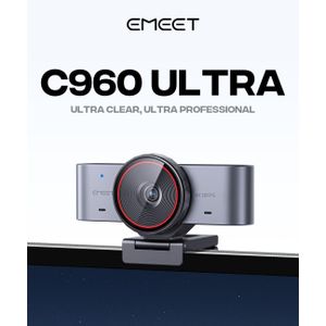 EMEET SmartCam C960 Ultra 4K USB Webcam, 1/1.5 Inch CMOS Sensor, Aluminum Body, 4K 30FPS Streaming Camera