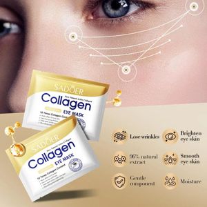 SADOER Collagen Anti-Aging Eye Mask – Firming, Brightening & Puffiness Repair (10x Collagen Strength) – 10Pcs