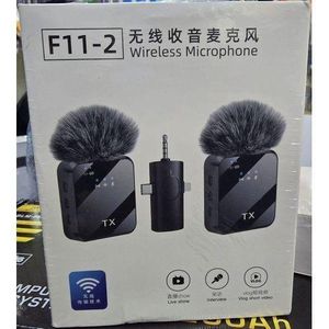Dual Noise Cancelling Wireless F11-2 Microphone With 3 In 1 Receiver For Android , iPhone, Camera - recording, Livestreaming, YouTube, Tiktok