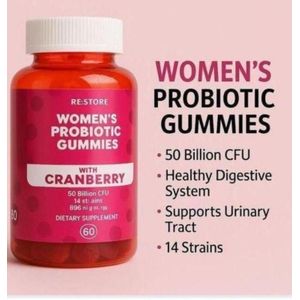 RESTORE  Cranberry women probiotic gummies with cranberry 1pc