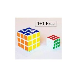 2 In 1 Magic Puzzle Cube 3x3 - Multicolour