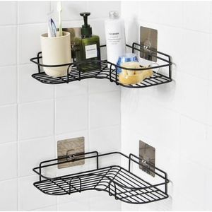 1pc Bathroom Corner Shelf Rotatable Wall Mounted Storage Rack Organizer,  Punch-free For Toilet And Washroom