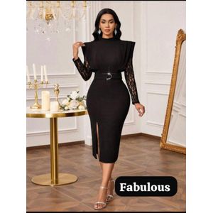  Adorable black corporate gown for ladies (without belt)
