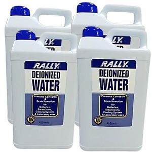 Rally Rally Deionized Water/Distilled Water- 4Litres, Pack Of 4