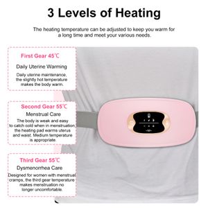 Period Heating Pad for Cramps-Portable Cordless Vibrating  Menstrual,Electric Small USB Heat Pad,Waist Belt Wearable Period Pain  Simulator for