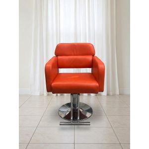 Luxury Studded Hydraulic Barber & Salon Chair - Orange