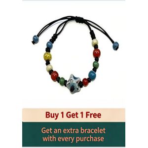 Black Classic Bracelet Woman's Handmade Adjustable Star 