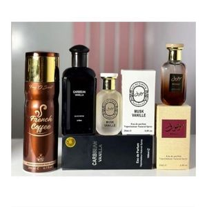Givanas 100% CARBBEAN VANILLA EDP PERFUME 100ml ,Musk Vanille 25ml And Mousuf 25ml With Body Spray