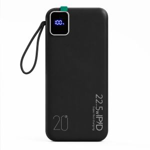 AG 20000mAh Fast Charging Power Bank with Built in Type-C & Lightning Cables+LED Digital Display