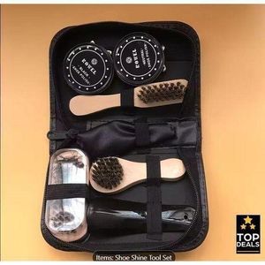 7in 1 Shoe Shine Polish Brushes Cleaning Sets For All-Black & Neutral