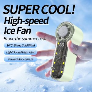 T-76 Mini Ice-Cooling Fan with 199 Levels, Digital Display & LED Light