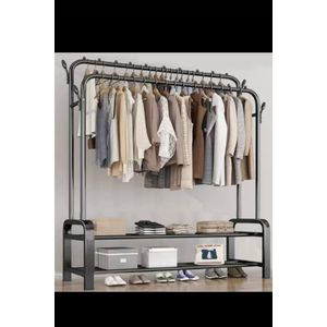 Double Pole Heavy Duty Clothes Rack Metal Hanger  45kg        