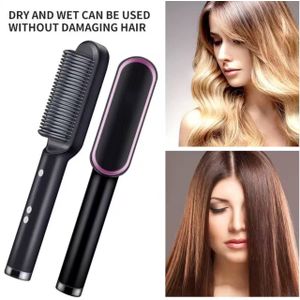 Electric Hot Comb Hair Straightener Heated Pressing Comb Hair Styling Brush