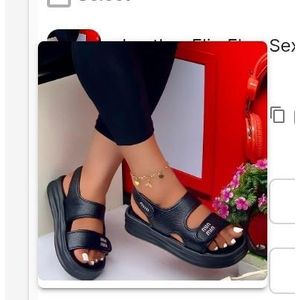 Ladies Quality Socks Sandal --Black