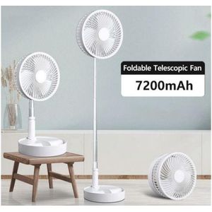 Multi-function Rechargeable Fan 7200mAh Foldable, Adjustable Height Standing Fan