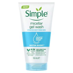 Simple Simple-Water Boost Micellar Gel Facial Wash 150ml-1 Piece.