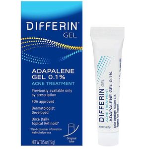 Differin Acne Treatment Gel,0.1% Adapalene, Gentle Skin Care for Acne Prone Sensitive Skin, 15g