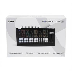Advanced OSEE GoStream Duet 8 ISO Professional 8-Channel Live Streaming Video Switcher With HDMI, USB & Audio Mixer
