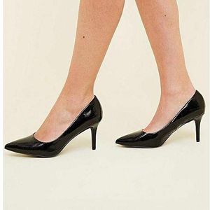 Quality Ladies High Heel Court Shoe - Black