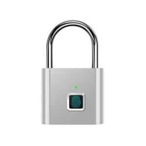 Biometric Fingerprint Padlock With Fingerprint Smart Door Code Lock Keyless Door Lock Type C Rechargeable Security Padlock