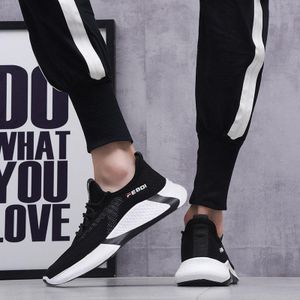   Men's Breathable Sneakers, Comfortable Running Shoes, Athletic Shoes—Black