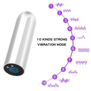 10 Vibrations Rechargeable Orgasm Super Bullet Vibrator