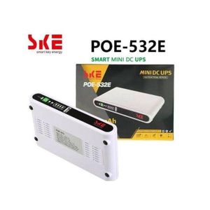 SKE POE-532E Smart Mini DC UPS / 8800mAh Battery Backup / For WiFi Routers, CCTV & Modems / 5V/9V/12V + PoE Output
