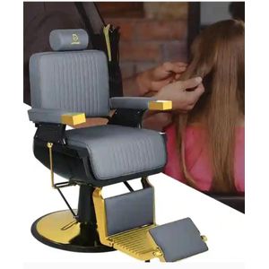 Professional quality salon master adjusting rotating barber chair working station salon 