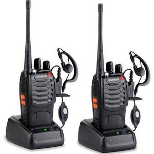 Baofeng Two Way Radios Long Range Walkie Talkies for Adults,16 Channel Handheld 2 Way Radio Rechargeable with Flashlight Li-ion Battery and Charger, 2 Pack