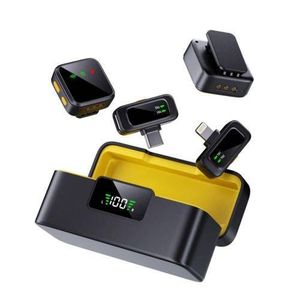 Wireless Lavalier dual receiver Microphone T40 mic with charging case clip For all devices ANC Mic plug &play - skit, interview, broadcast, podcast, comedy