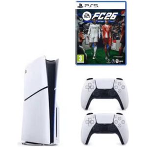 Sony PlayStation 5 Disc Slim Console, With Extra Controller + FC 26 PS5